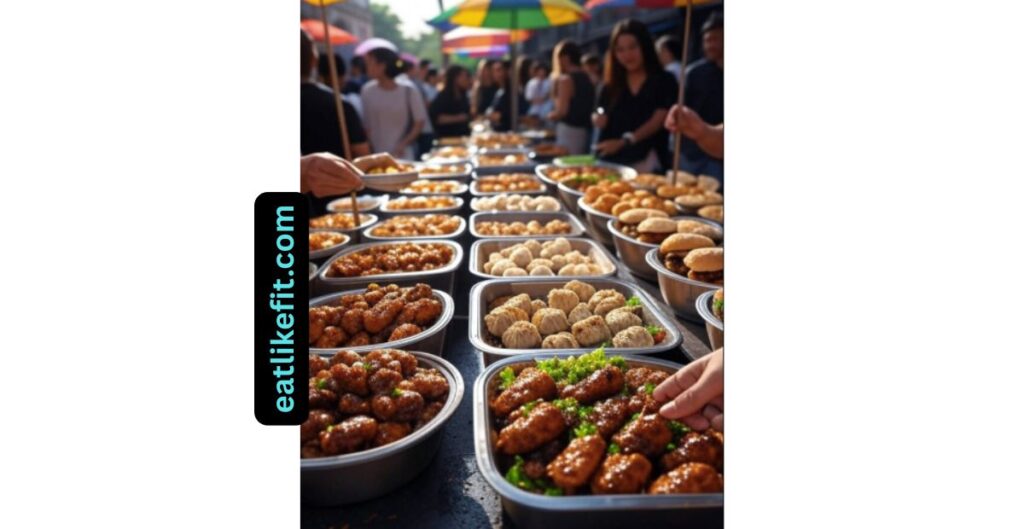 Global street food options at Bite of Seattle 2025 featuring Korean BBQ, dumplings, and jerk chicken