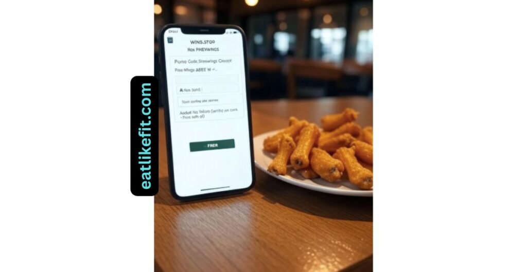 Using the Wingstop app to claim 5 free wings with FREEWINGS promo code