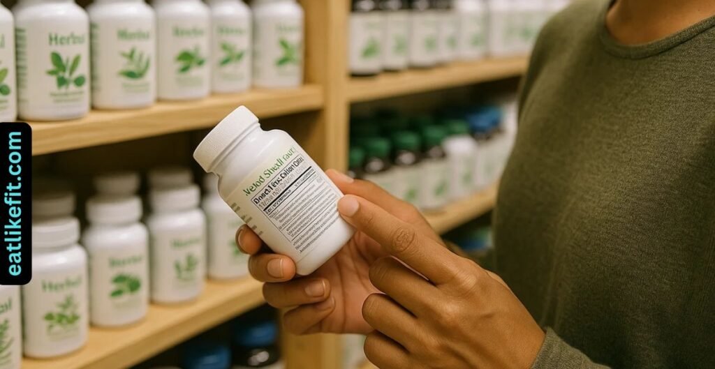 Checking safety labels on herbal supplements for informed use