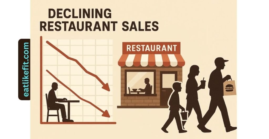Declining restaurant sales chart highlighting industry-wide challenges