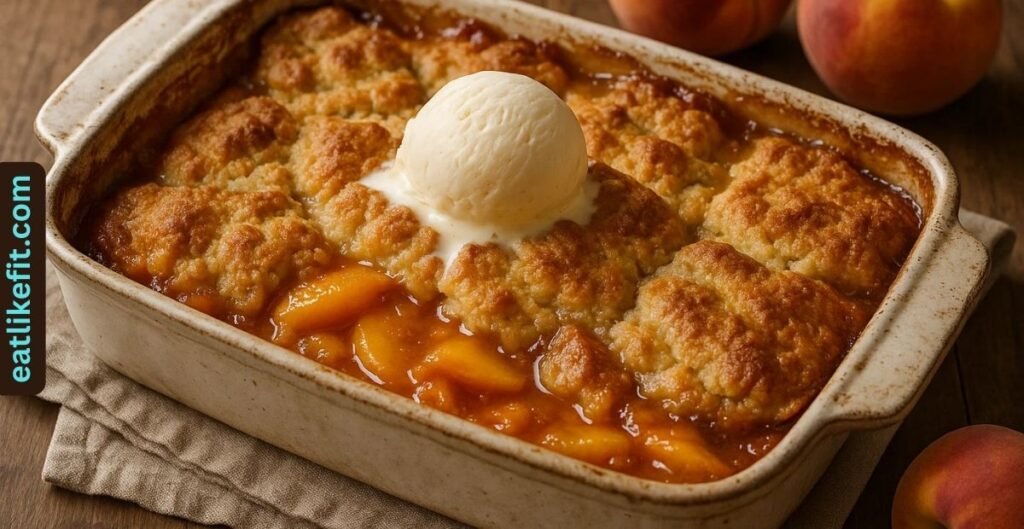 Easy Frozen Peach Cobbler Recipe