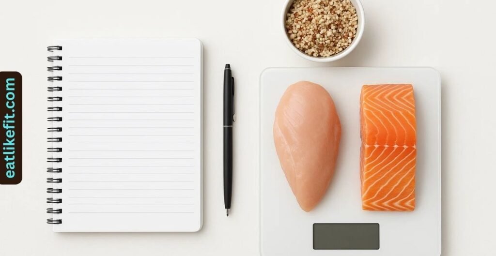 Protein portion planning for PCOS diet using calculator guide
