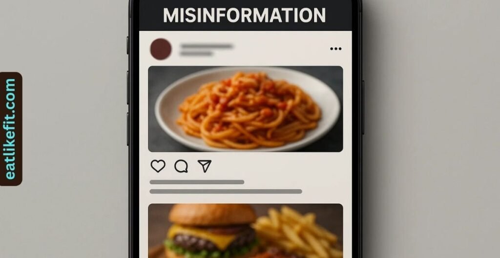 Smartphone with social media app open representing viral food rumors.