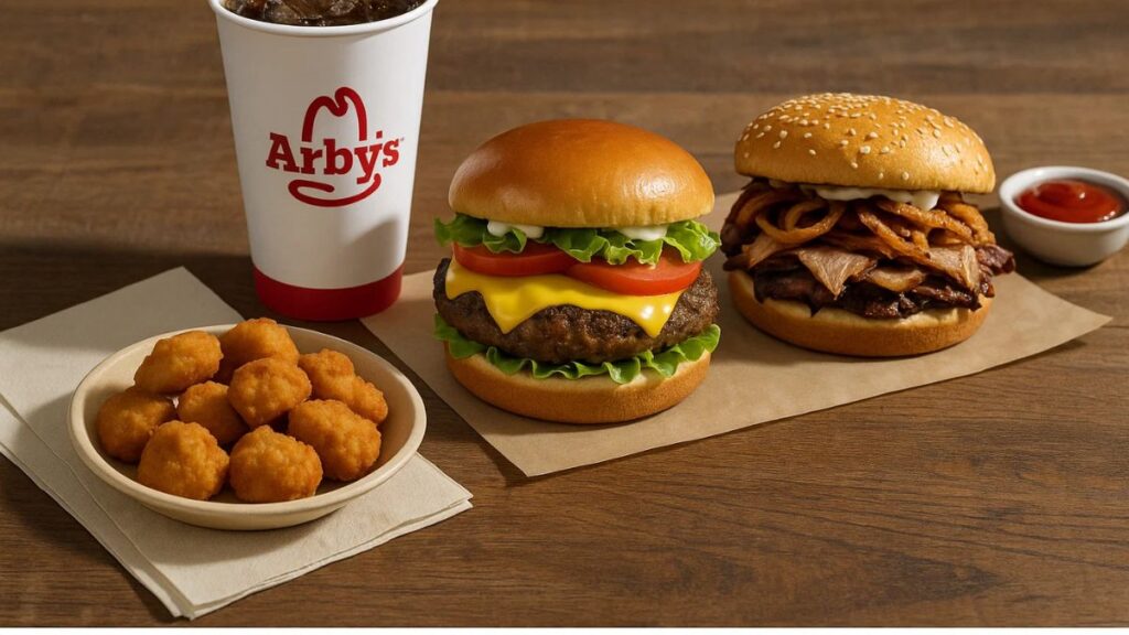 Arby’s premium menu items including Steak Nuggets and specialty sandwiches