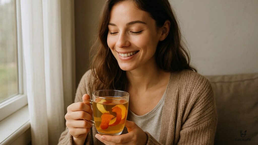 Healthy lifestyle with apple peel tea for natural weight loss