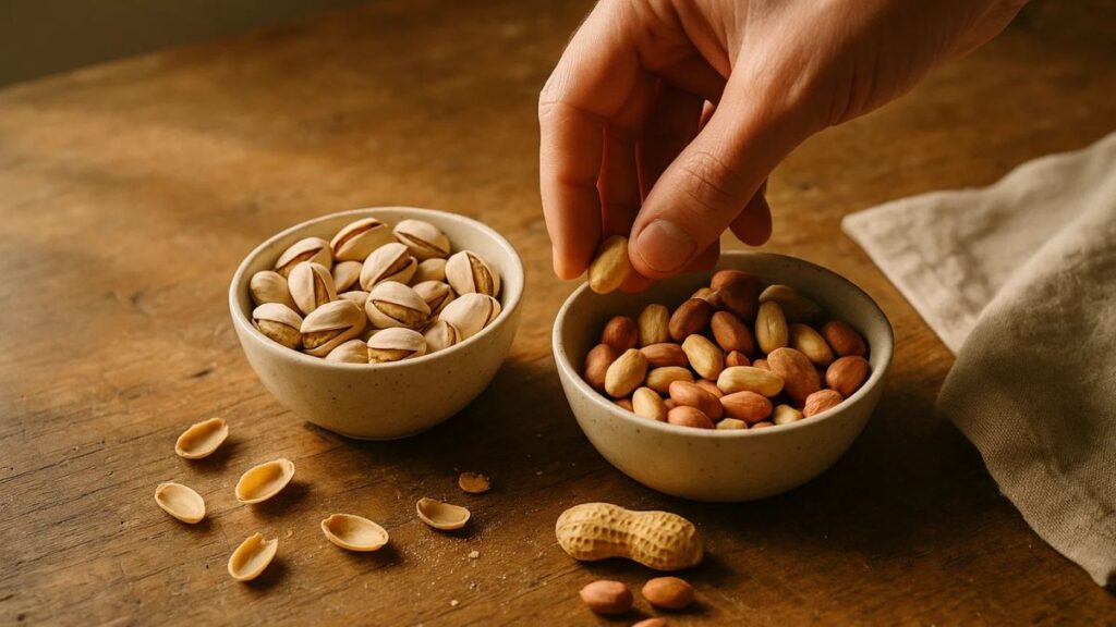 Pistachios vs Peanuts