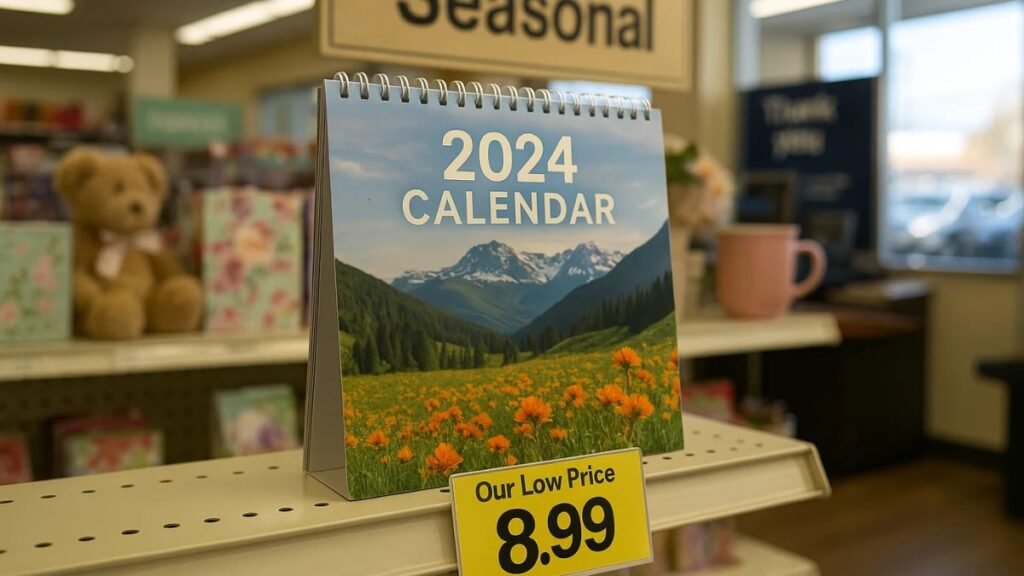 Red Bull Advent Calendar displayed on a seasonal retail shelf near checkout.