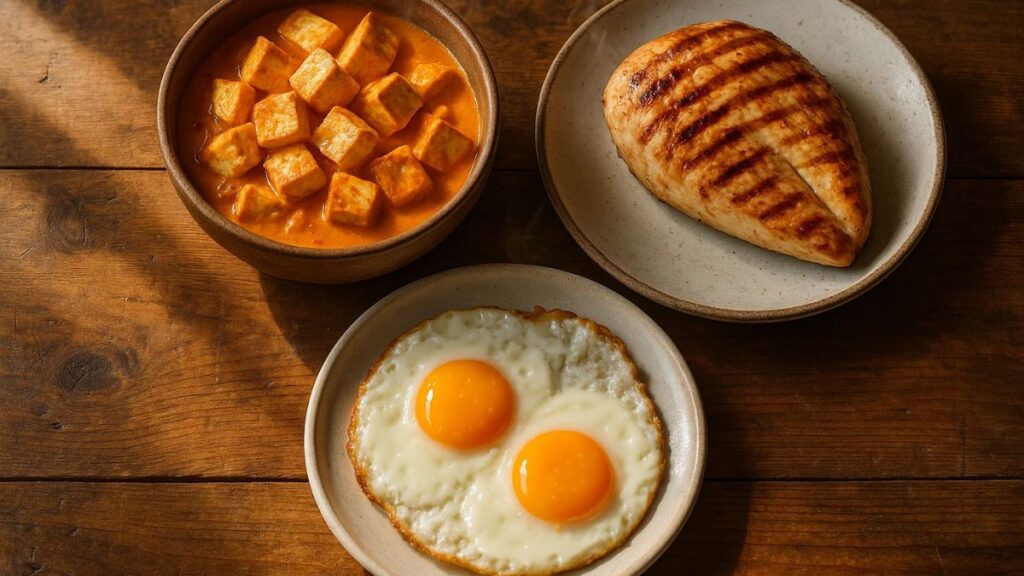 Paneer vs Eggs vs Chicken
