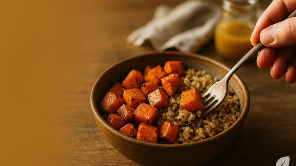 Heartwarming Sweet Potato Brown Rice Salad