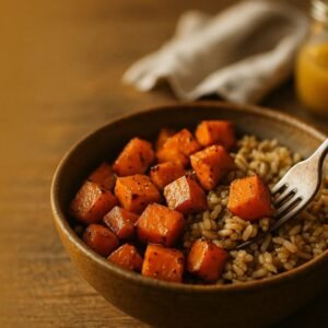 Heartwarming Sweet Potato Brown Rice Salad