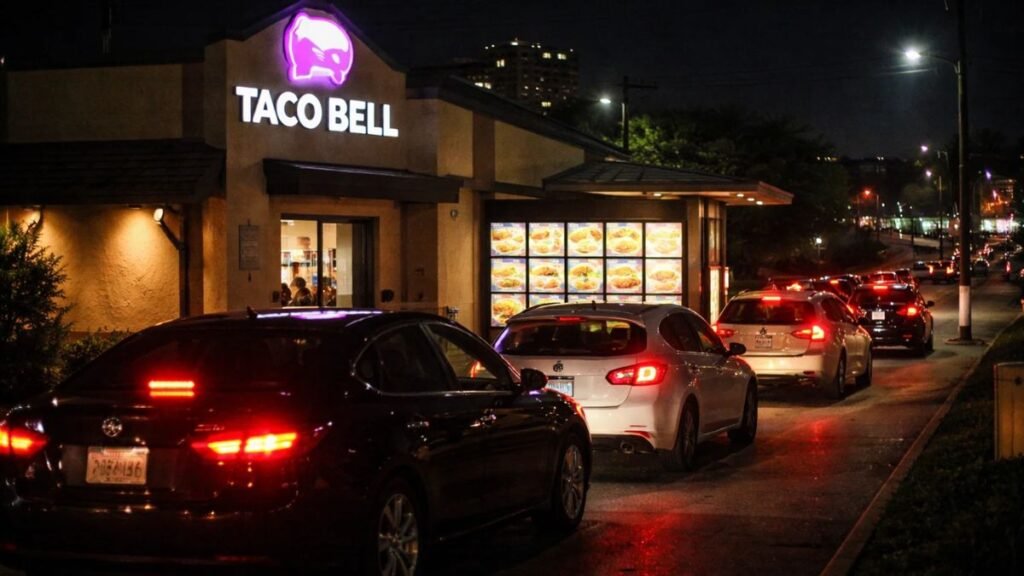 Late-night Taco Bell drive-thru during Quesarito comeback