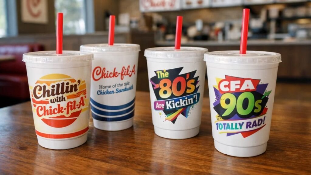 Chick-fil-A Classic Cups with retro designs released for the 80th anniversary promotion
