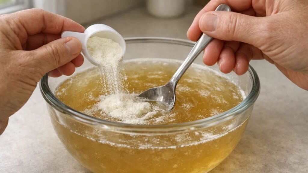 Collagen gelatin recipe for bariatric patients supporting skin and recovery after surgery