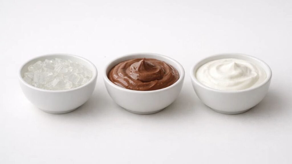 Gelatin vs pudding vs yogurt comparison for bariatric diet stages