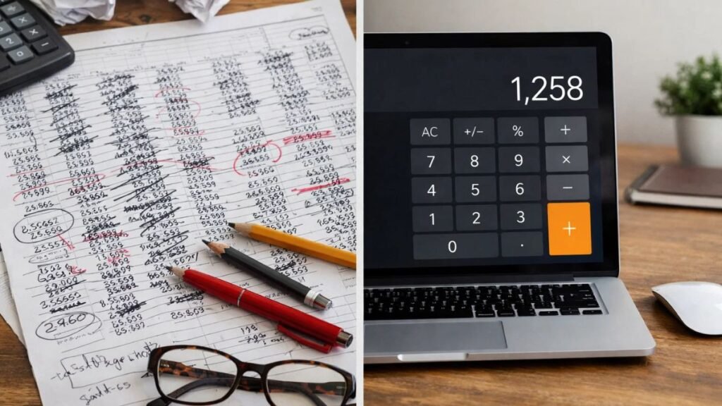 Recipe cost calculator compared to spreadsheet food costing