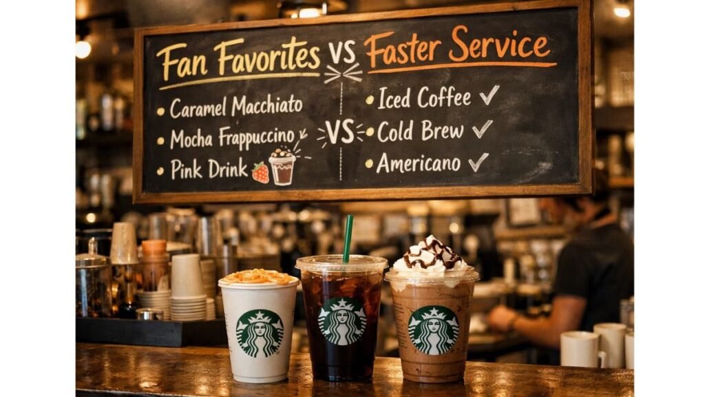 Starbucks balancing customer favorites with operational efficiency after menu cuts.