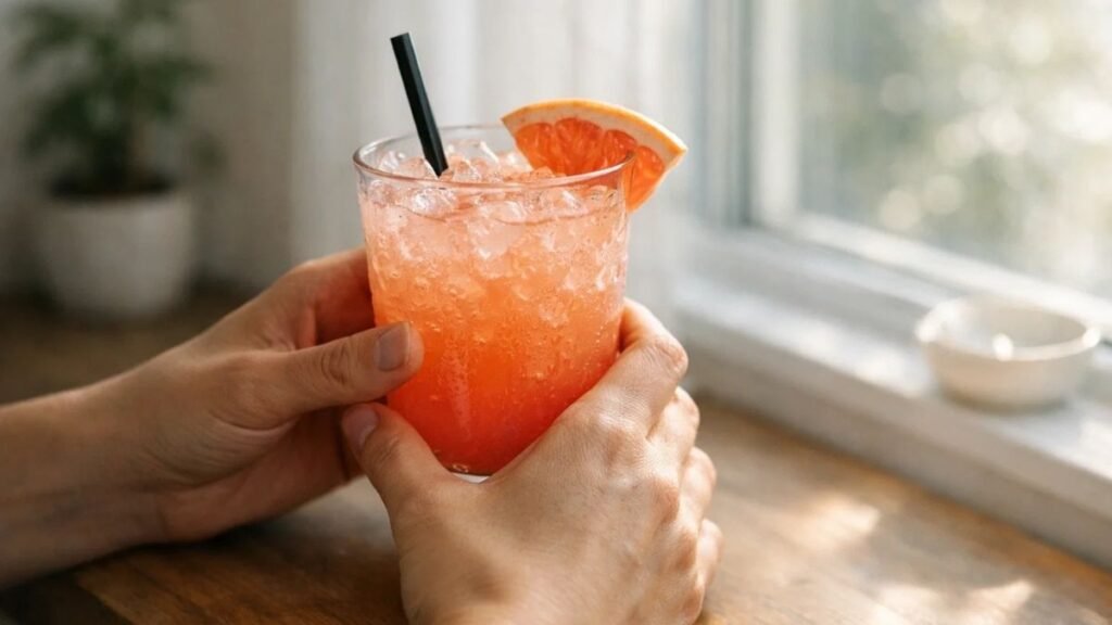 healthy grapefruit drink made with fresh grapefruit juice