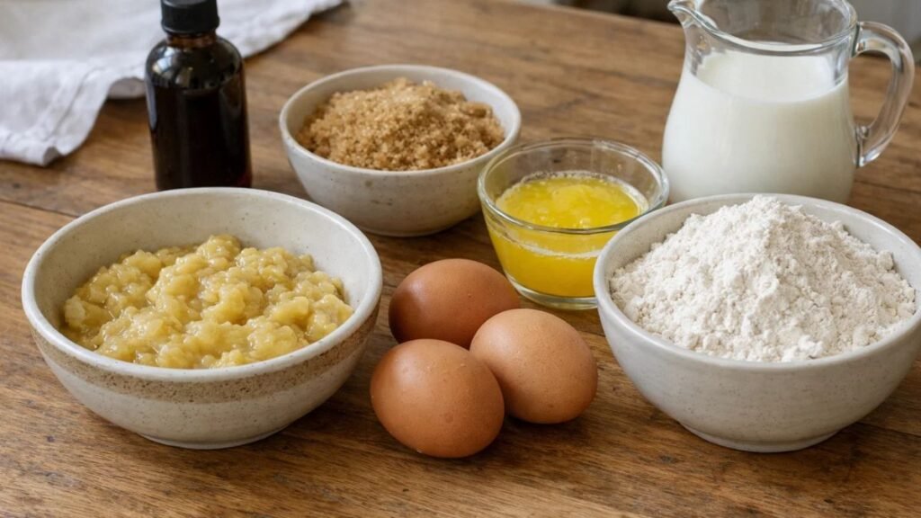 ingredients for banana loaf without baking soda
