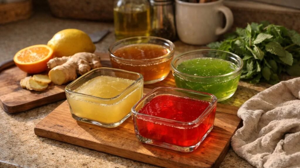Homemade gelatin meal prep containers for a realistic gelatin diet weight loss plan