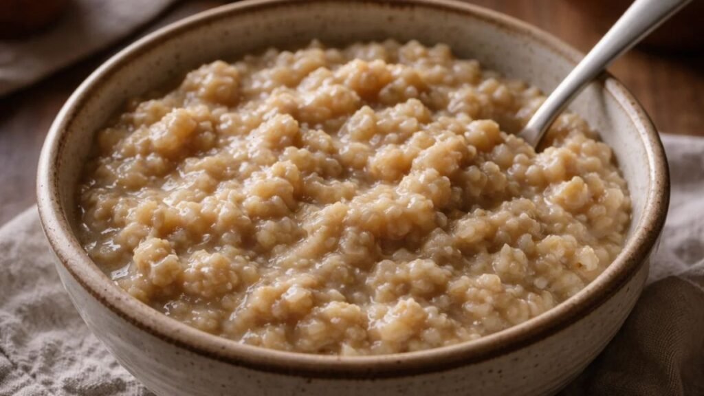 cooked rolled oats showing soluble fiber texture, oats digestion and beta-glucan benefits