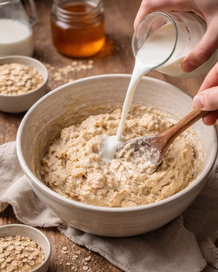 Adjust Texture If the mixture is too dry, add 1–2 tablespoons of milk.