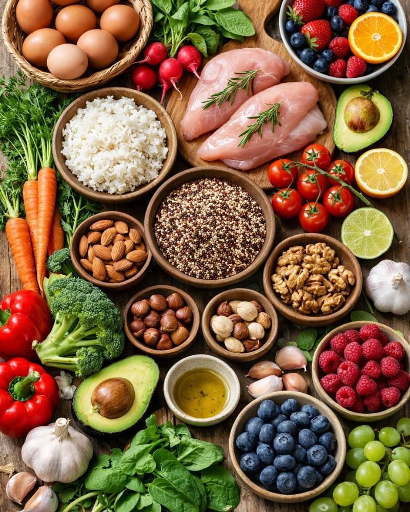 naturally gluten free foods list vegetables eggs chicken rice quinoa healthy gluten free diet ingredients