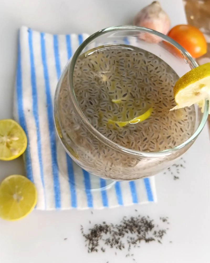 Chia Seed Water Recipe add Serve and Enjoy
