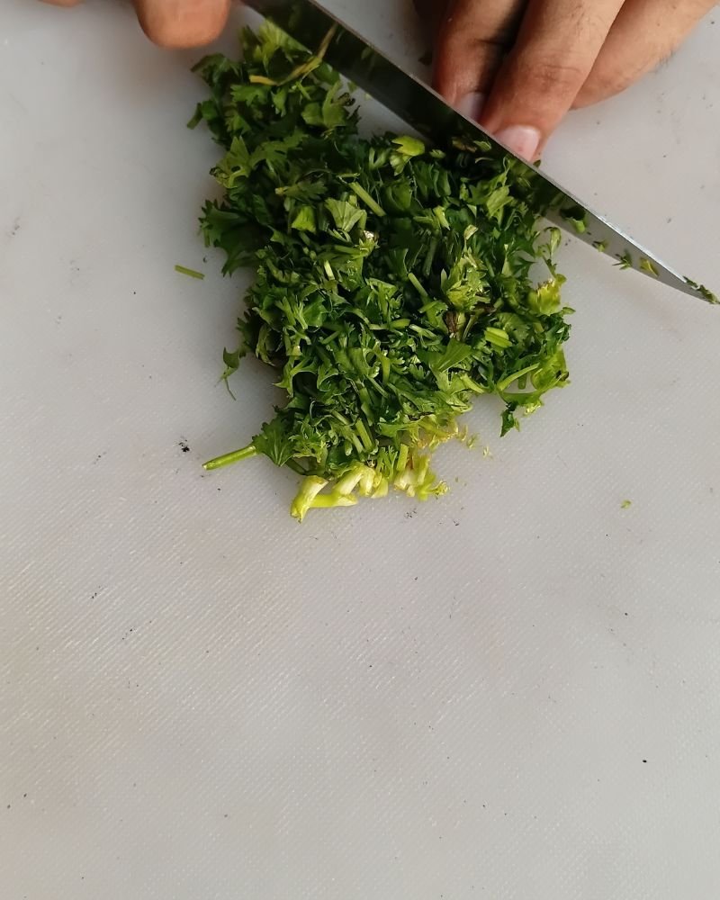 Chop the Fresh Herbs