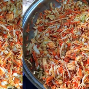 Egg Roll in a Bowl with Coleslaw Mix