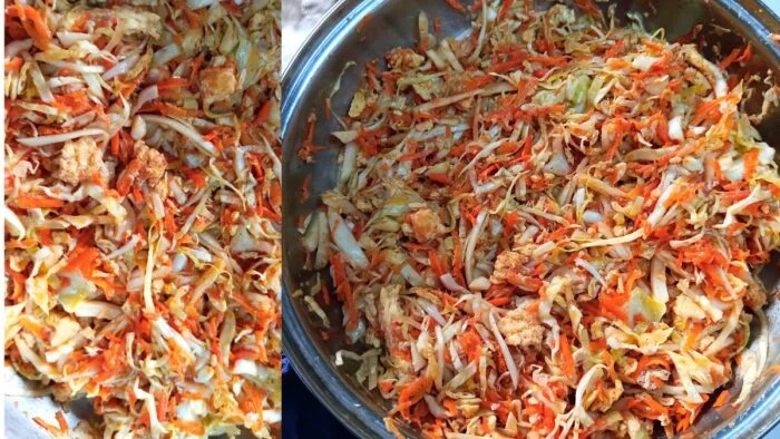 Egg Roll in a Bowl with Coleslaw Mix