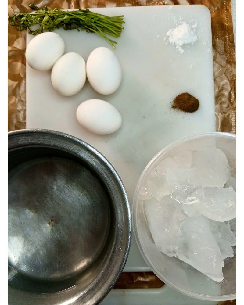 Large eggs — a few days old peel more easily than very fresh onesWater — enough to fully cover the eggs by about an inchIce cubes — a full tray, for the ice bathSalt and black pepper — for servingFresh parsley (optional) — for color and freshnessChili flakes (optional) — for a little heat